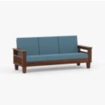 Sheesham Wood 3-Seater Sofa Set for Living Room - Image 2