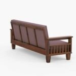 Solid Sheesham Wood 3 Seater Sofa Set For Living Room in Natural Finish - Image 3