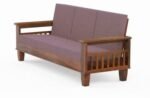 Solid Sheesham Wood 3 Seater Sofa Set For Living Room in Natural Finish - Image 7