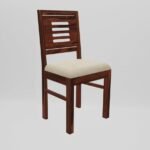 Sheesham Wood Round Dining Table 4 Seater Set for Dining Room in Dark Honey Finish - Image 2