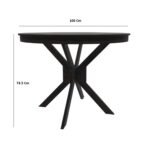 Solid Wood Dining Table 4 Seater Set for Dining Room in Dark Walnut - Image 7