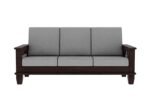 Solid Wood 3 Seater Sofa For Living Room in Mahogany Finish - Image 2