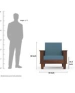 Wooden 5 Seater Sofa Set For Living Room in Natural Finish - Image 3