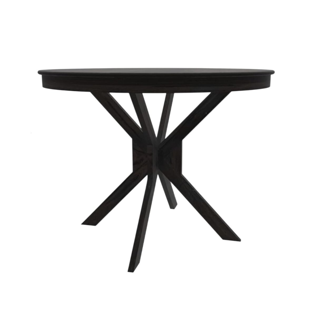 Solid Wood Dining Table 4 Seater Set for Dining Room in Dark Walnut ...