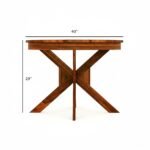 Wooden Round Dining Table 4 Seater Set for Dining Room in Honey Finish - Image 8