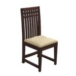 Wooden Dining Table 4 Seater Set for Dining Room in Dark Walnut Finish - Image 6