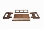 Sheesham Wood 3-Seater Sofa Set for Living Room in Dark Walnut Finish - Image 4