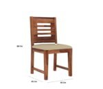 Wooden Dining Table 4 Seater Set for Dining Room in Honey Finish - Image 8