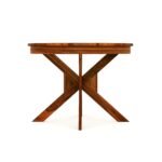 Wooden Round Dining Table 4 Seater Set for Dining Room in Honey Finish - Image 5