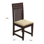 Wooden Dining Table 4 Seater Set for Dining Room in Dark Walnut Finish - Image 8