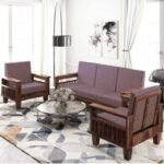 Wooden 5 Seater Sofa Set for Home Living Room