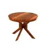 Wooden Round Dining Table 4 Seater Set for Dining Room in Honey Finish - Image 7