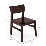 Solid Wood Round Dining Table 4 Seater Set for Dining Room in Dark Walnut Finish - Image 3