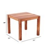 Sheesham Wood Dining Table 4 Seater Set for Dining Room in Natural Honey Finish - Image 8