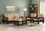Sheesham Wood 5-Seater Sofa Set for Living Room in Walnut Finish - Image 2